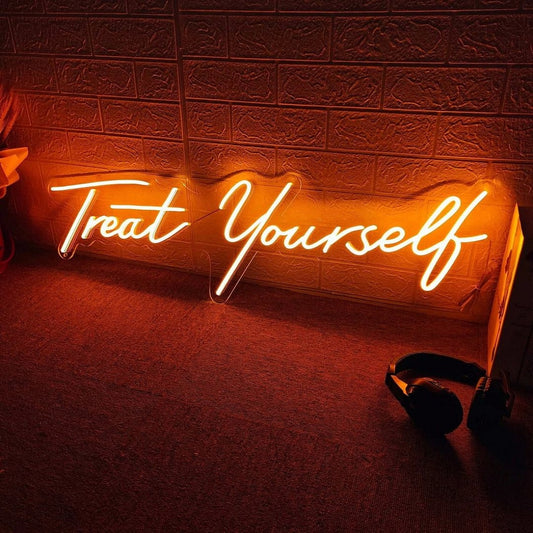 Treat Yourself Led Sign Business Neon Signs Wall Art Decor