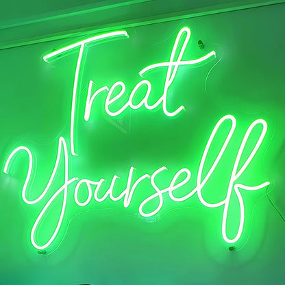 Treat Yourself Neon Glow Fself - Love And Relaxation - Shineneon