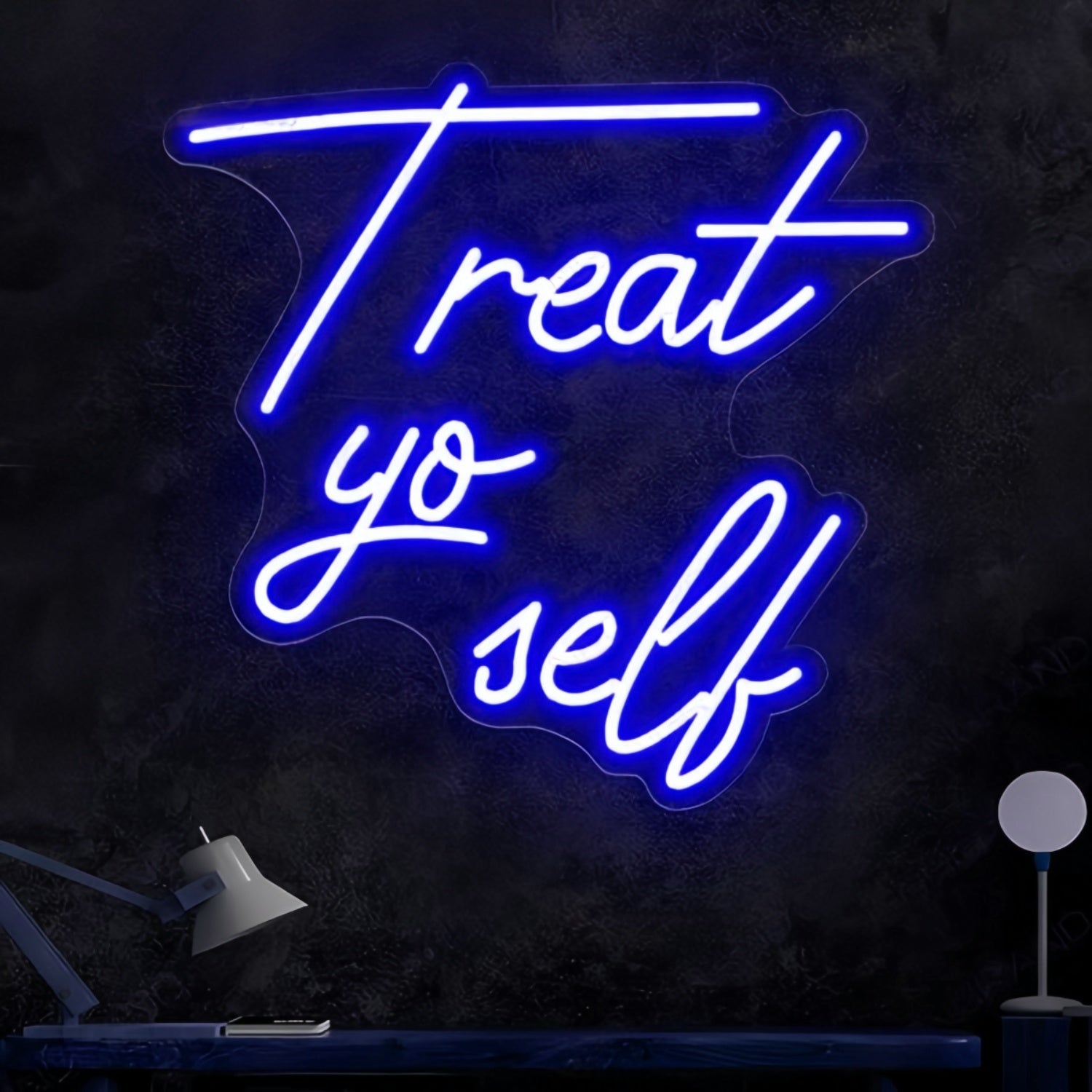 Treat Yourself Neon Indulgence And Self - Care - Shineneon