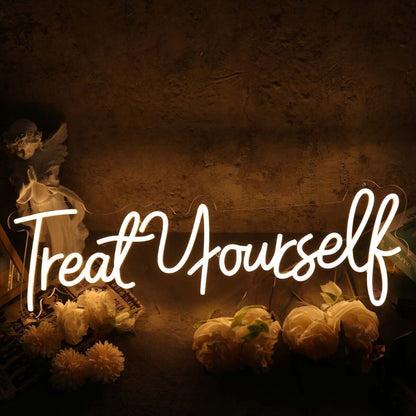 Treat Yourself Yellow Led Neon Sign - Shineneon