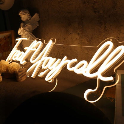 Treat Yourself Yellow Led Neon Sign - Shineneon