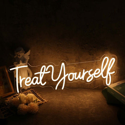 Treat Yourself Yellow Led Neon Sign - Shineneon