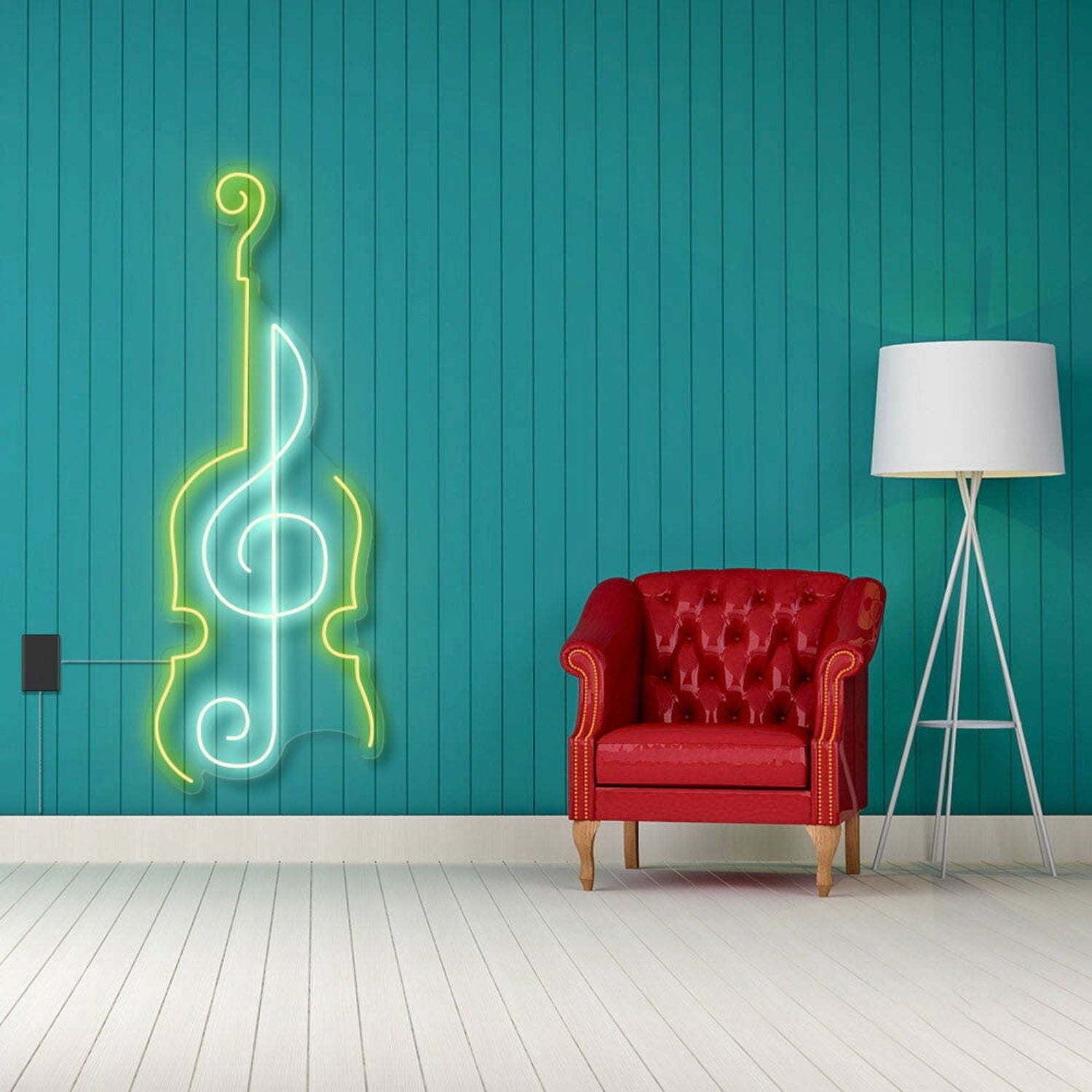 Treble Clef In Instrument Led Neon Sign | Shineneon