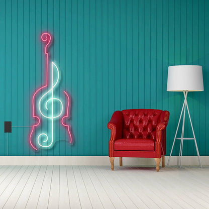 Treble Clef In Instrument Led Neon Sign | Shineneon