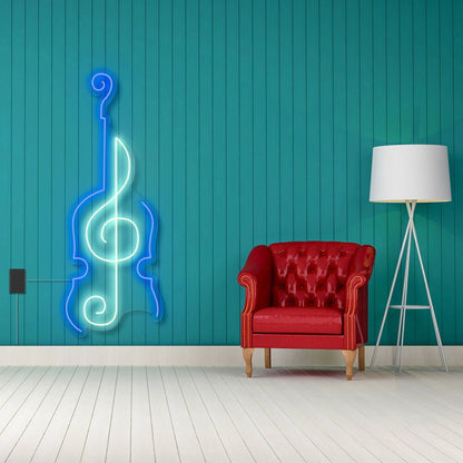 Treble Clef In Instrument Led Neon Sign | Shineneon