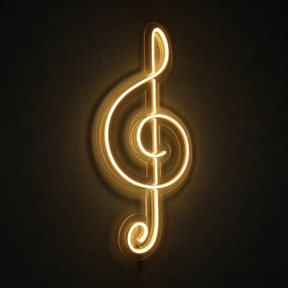 Treble Clef LED Neon Sign high-converting product image