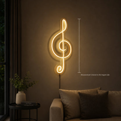 Treble Clef LED Neon Sign color grid