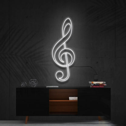 Treble Clef Led Neon Sign For Music Lovers And Studios | Shineneon