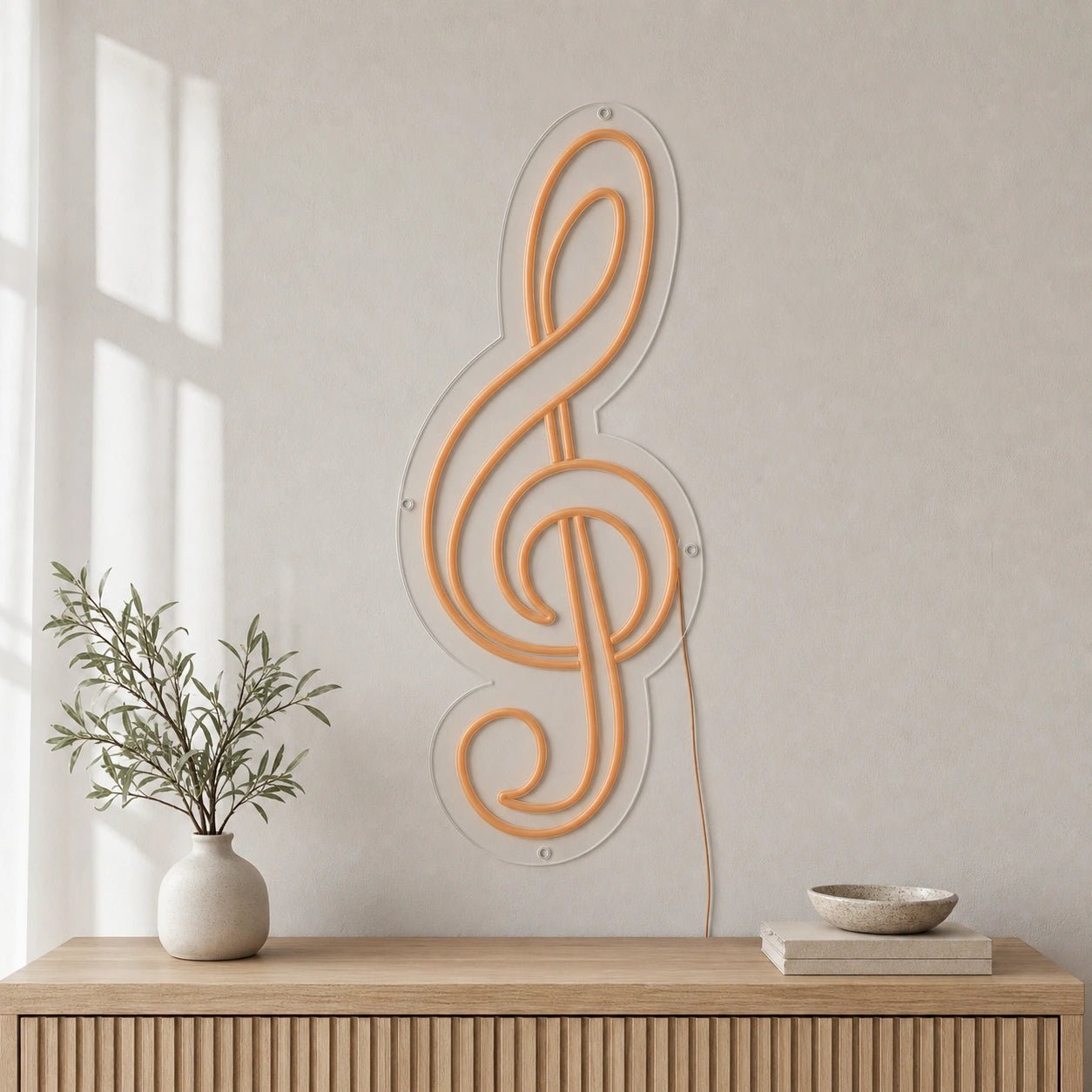 Treble Clef LED Neon Sign Garage Man Cave Neon Sign - Shineneon