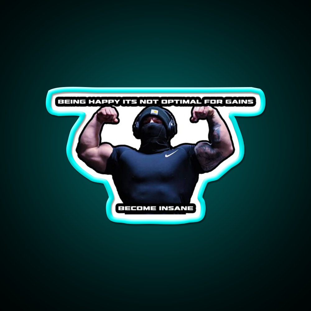 Tren Twins Being Happy Gym Fitness Led Neon Sign Rgb Color