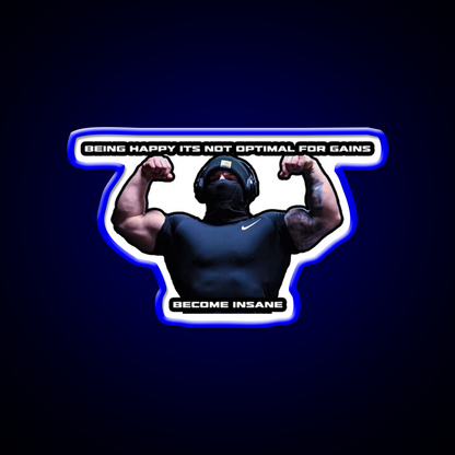 Tren Twins Being Happy Gym Fitness Led Neon Sign Rgb Color