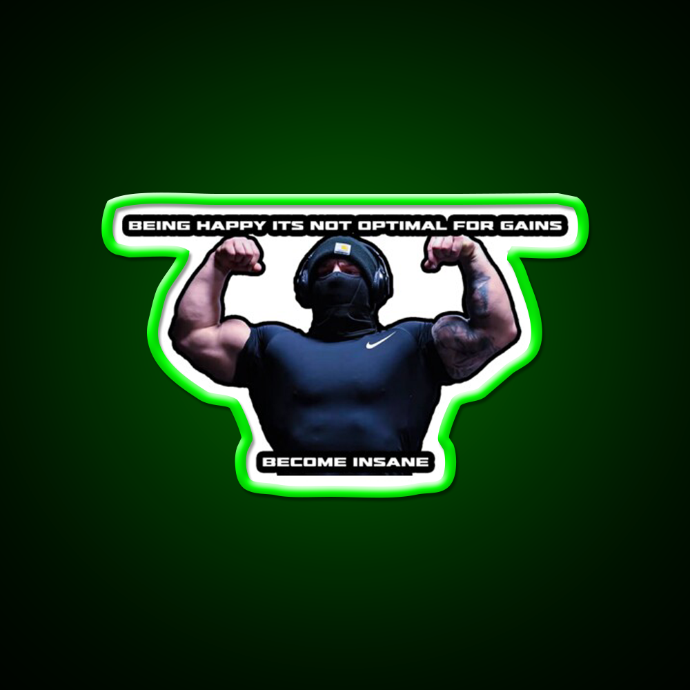 Tren Twins Being Happy Gym Fitness Led Neon Sign Rgb Color