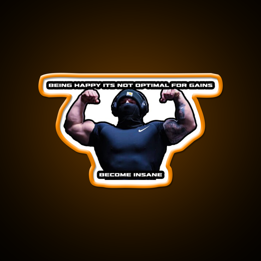 Tren Twins Being Happy Gym Fitness Led Neon Sign Rgb Color