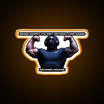 Tren Twins Being Happy Gym Fitness Led Neon Sign Rgb Color