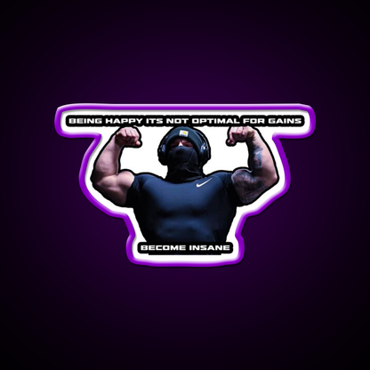 Tren Twins Being Happy Gym Fitness Led Neon Sign Rgb Color