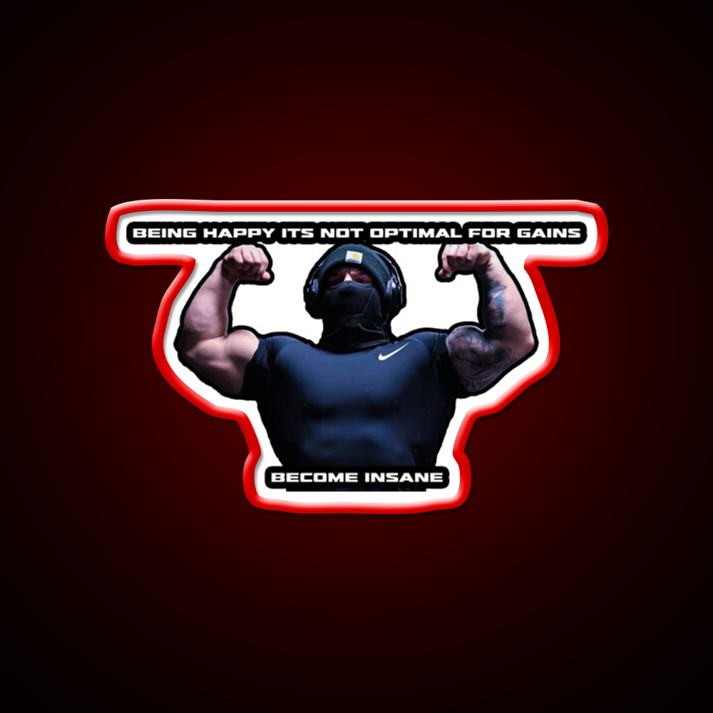 Tren Twins Being Happy Gym Fitness Led Neon Sign Rgb Color