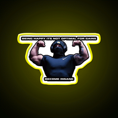 Tren Twins Being Happy Gym Fitness Led Neon Sign Rgb Color