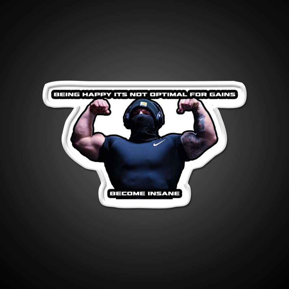 Tren Twins Being Happy Gym Fitness Led Neon Sign Rgb Color