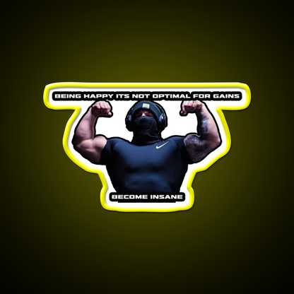 Tren Twins Being Happy Gym Fitness Led Neon Sign Rgb Color