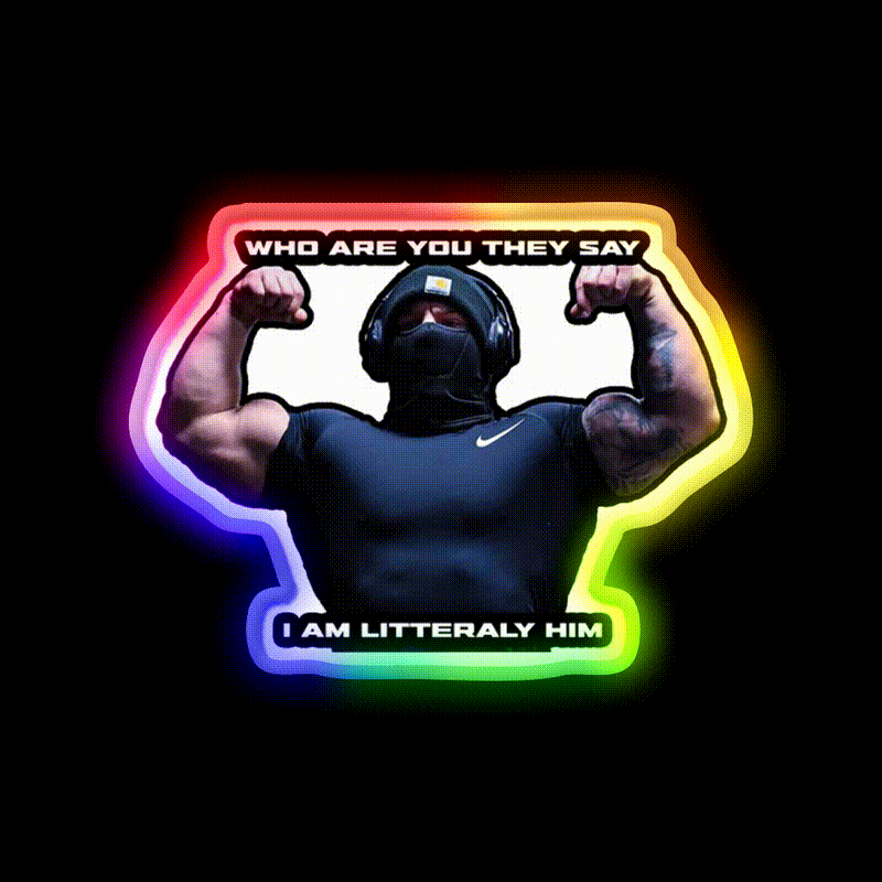 Tren Twins Him Gym Fitness Led Neon Sign Rgb Color