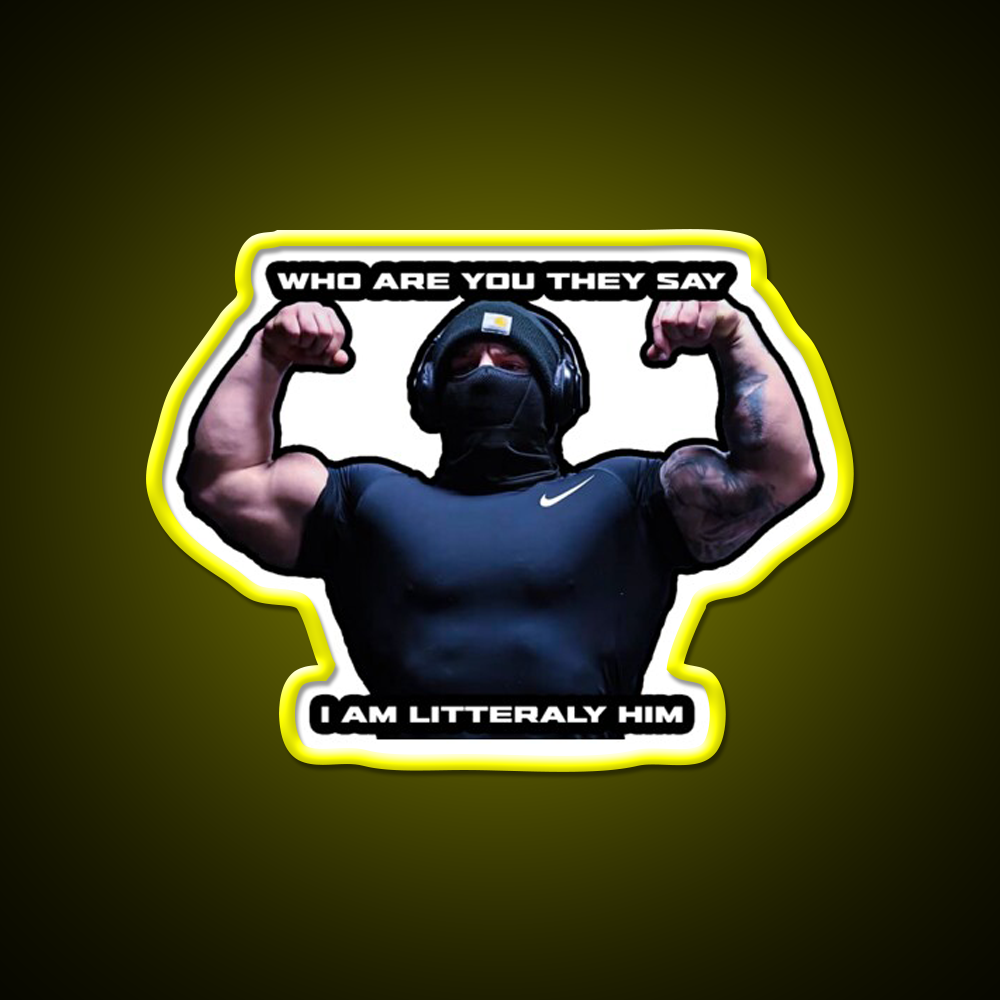 Tren Twins Him Gym Fitness Led Neon Sign Rgb Color