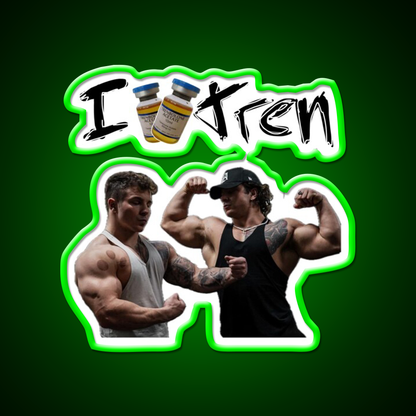 Tren Twins Trenbolone Gym Fitness Led Neon Sign Rgb Color
