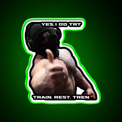 Tren Twins Trt Gym Fitness Led Neon Sign Rgb Color