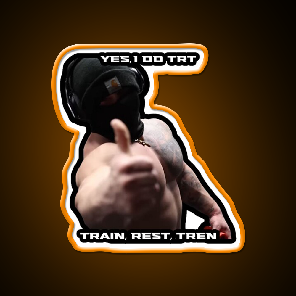 Tren Twins Trt Gym Fitness Led Neon Sign Rgb Color