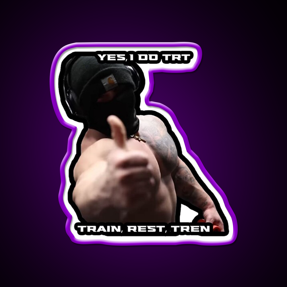 Tren Twins Trt Gym Fitness Led Neon Sign Rgb Color