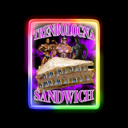 Trenbologna Sandwich Gym Fitness Led Neon Sign Rgb Color