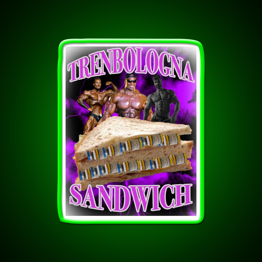 Trenbologna Sandwich Gym Fitness Led Neon Sign Rgb Color