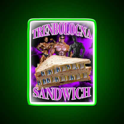 Trenbologna Sandwich Gym Fitness Led Neon Sign Rgb Color