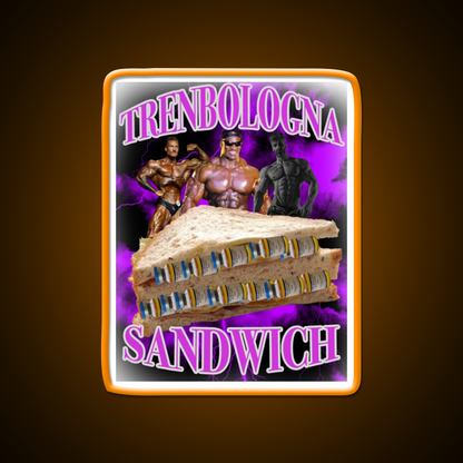 Trenbologna Sandwich Gym Fitness Led Neon Sign Rgb Color