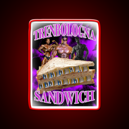 Trenbologna Sandwich Gym Fitness Led Neon Sign Rgb Color