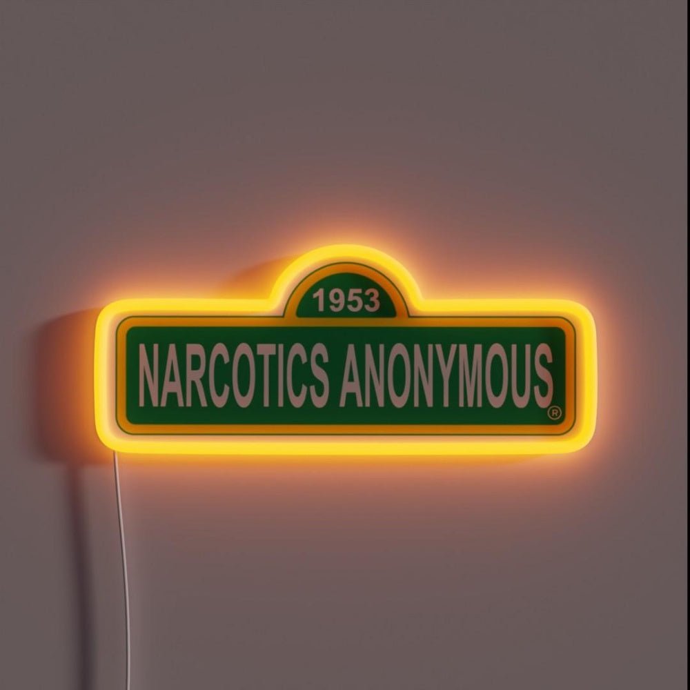 Trendy Pop Culture Parody Narcotics Na Aa Recovery Rgb Led Neon Sign - Shineneon