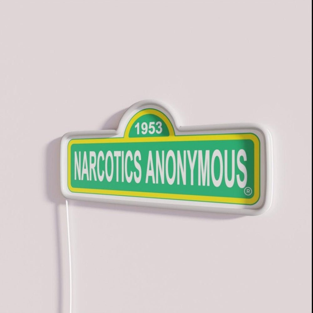 Trendy Pop Culture Parody Narcotics Na Aa Recovery Rgb Led Neon Sign - Shineneon