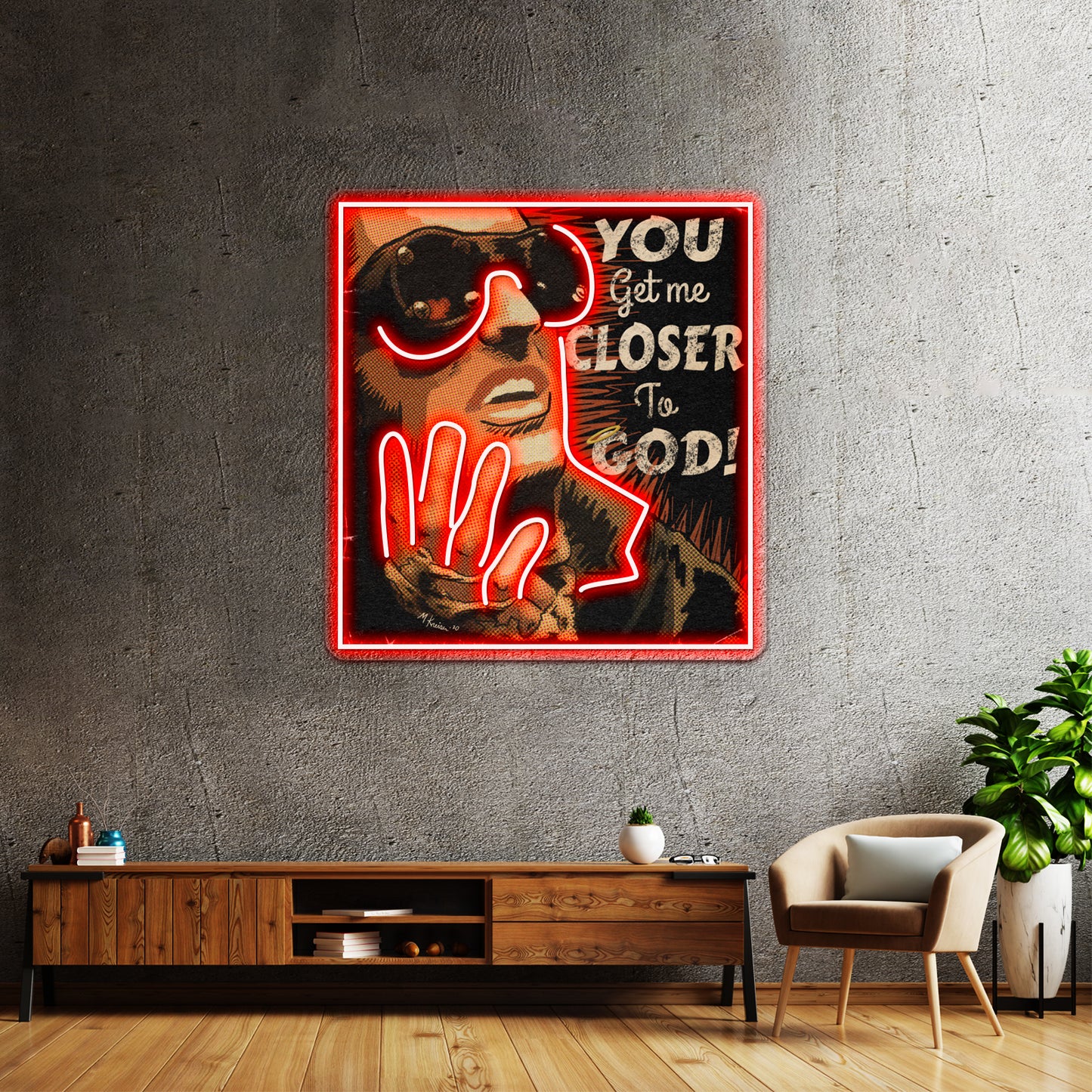 Trent Reznor Nin Closer Parody Pop Artwork Personalized Neon Signs