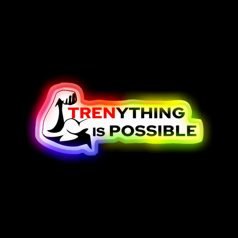 Trenything Is Possible Gym Fitness Led Neon Sign Rgb Color