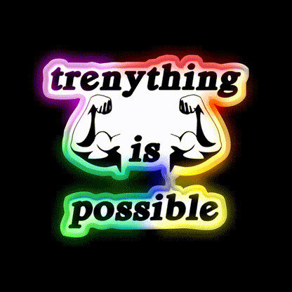 Trenything Is Possible Gym Fitness Led Neon Sign Gym Room Sign Rgb Color