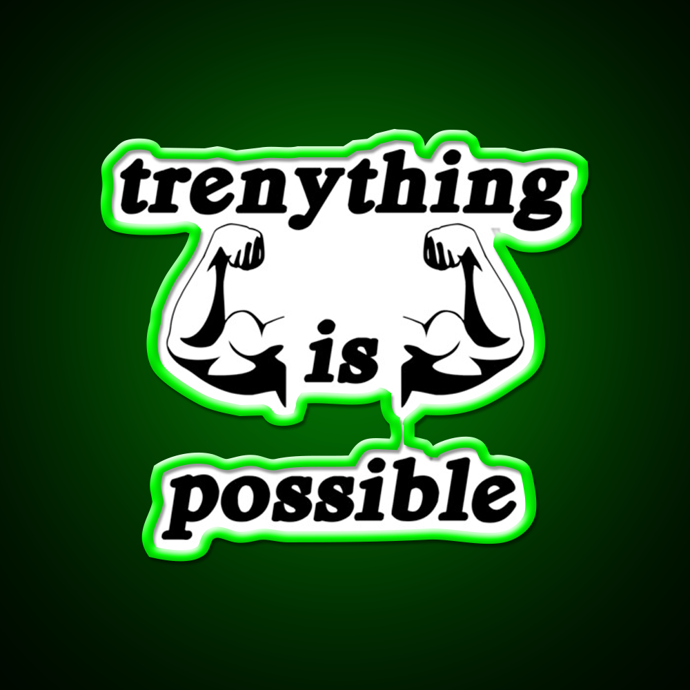 Trenything Is Possible Gym Fitness Led Neon Sign Gym Room Sign Rgb Color
