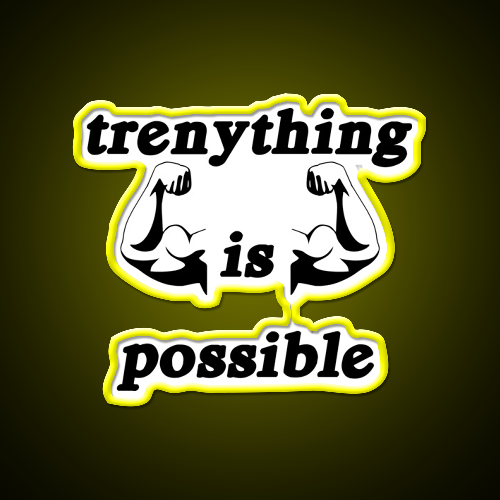 Trenything Is Possible Gym Fitness Led Neon Sign Gym Room Sign Rgb Color