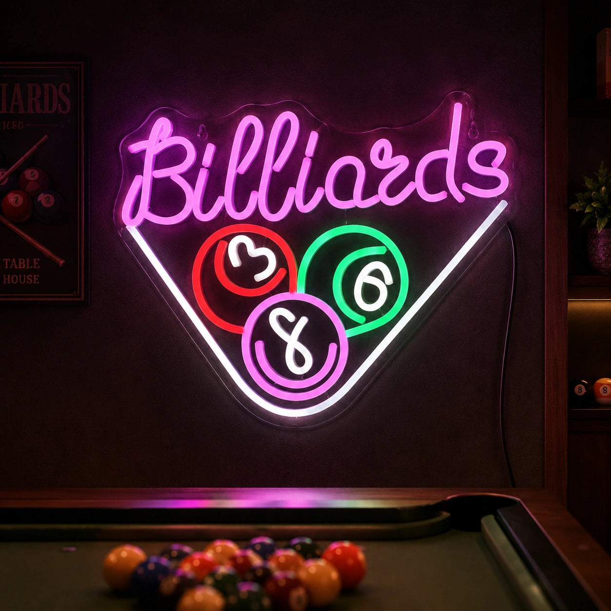 Triangle Billiards Rack Neon Sign LED Neon Sign high-converting product image