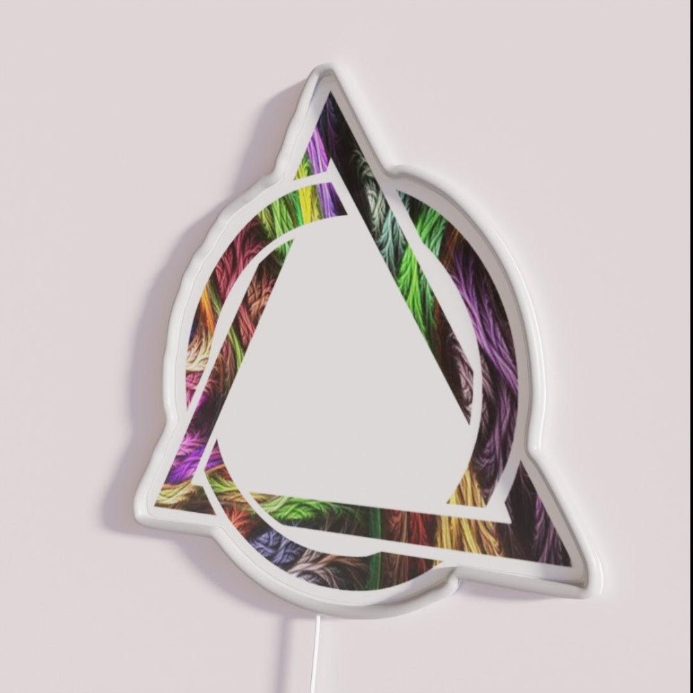 Triangle Inside Circle Alcoholics Symbol Wild Metal Rgb Led Neon Sign - Shineneon