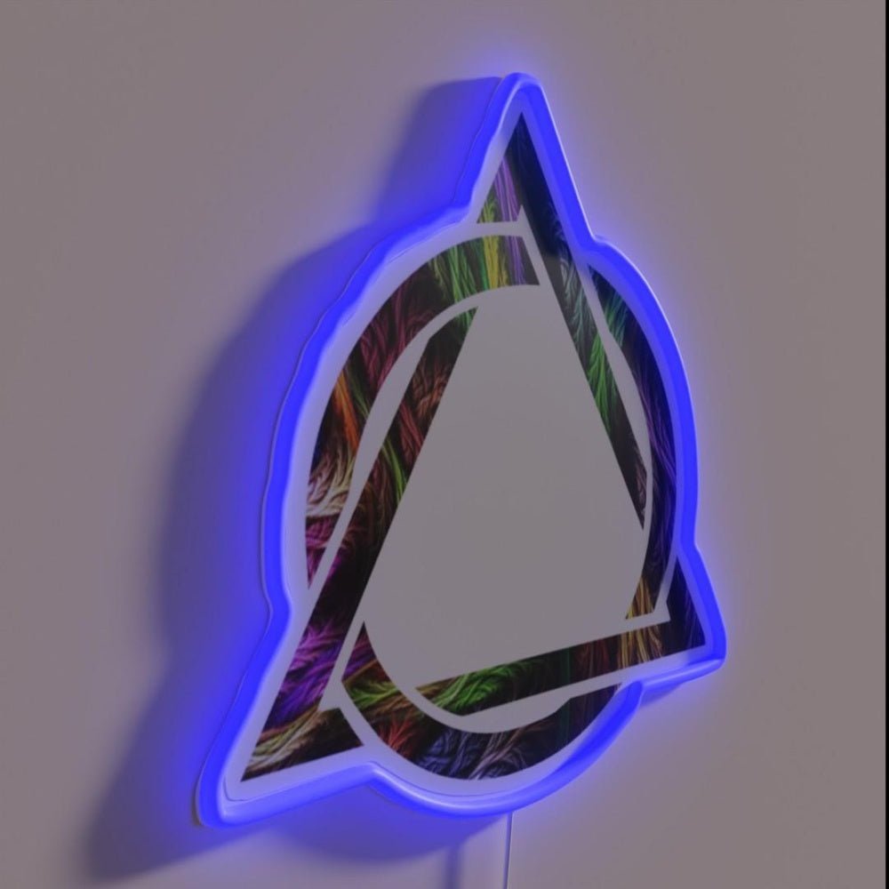 Triangle Inside Circle Alcoholics Symbol Wild Metal Rgb Led Neon Sign - Shineneon