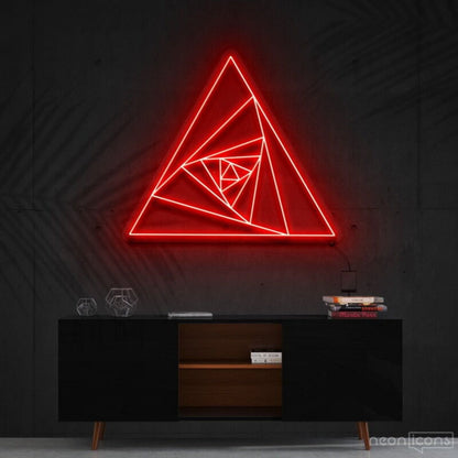 Triangle Shutter Led Neon Sign Fgeometric Art Enthusiasts - Shineneon