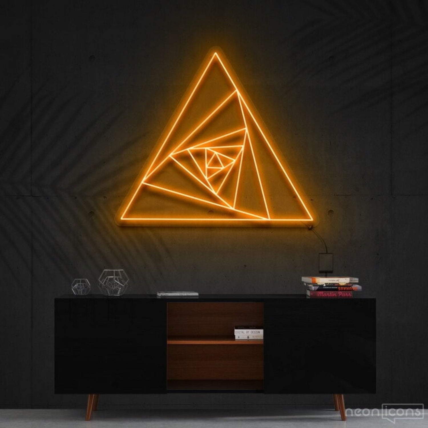Triangle Shutter Led Neon Sign Fgeometric Art Enthusiasts - Shineneon