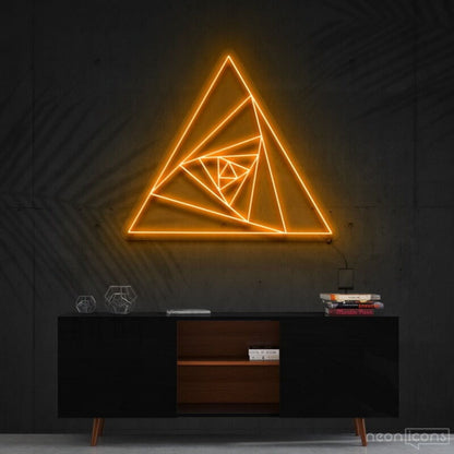 Triangle Shutter Led Neon Sign Fgeometric Art Enthusiasts - Shineneon