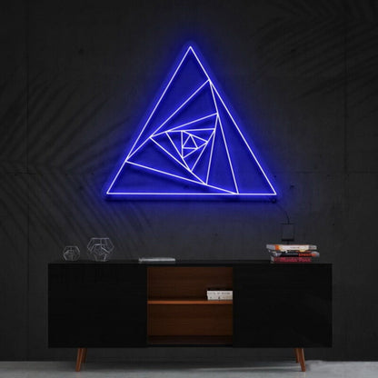 Triangle Shutter Led Neon Sign Fgeometric Art Enthusiasts - Shineneon