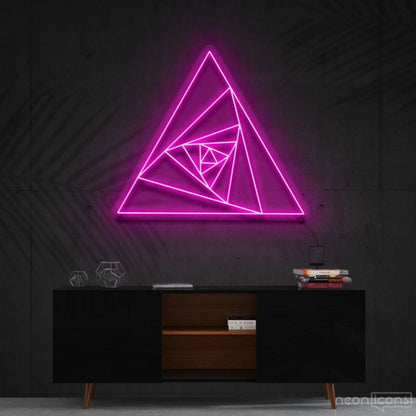 Triangle Shutter Led Neon Sign Fgeometric Art Enthusiasts - Shineneon