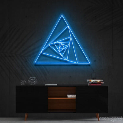 Triangle Shutter Led Neon Sign Fgeometric Art Enthusiasts - Shineneon